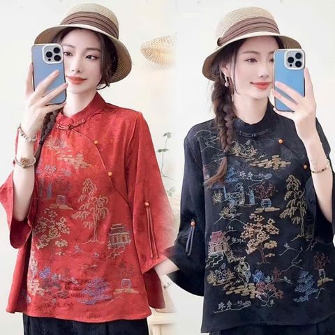  ÁO TAY LỠ HỌA TIẾT THÊU 