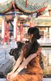  Sườn Xám Lụa Lửng 
