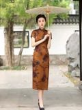  Sườn Xám Lụa Lửng 
