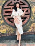 Sườn Xám Lửng Kèm Choàng 