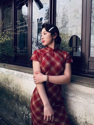  Sườn xám dài Mộng Trầm Hương 