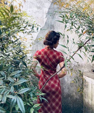  Sườn xám dài Mộng Trầm Hương 