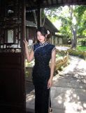  Sườn xám dài Thanh Uyển 