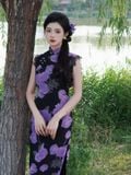  Sườn xám dài Vi Lan 