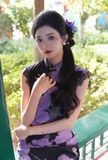  Sườn xám dài Vi Lan 