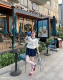  Áo Thun Vừa Tay Viền Ren Thể Thao SERENE XONXEN SHOP Mã 6036 
