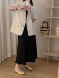  Áo Khoác Blazer Miss Ngắn Tay 2 Nút Túi Nắp Mã W353 