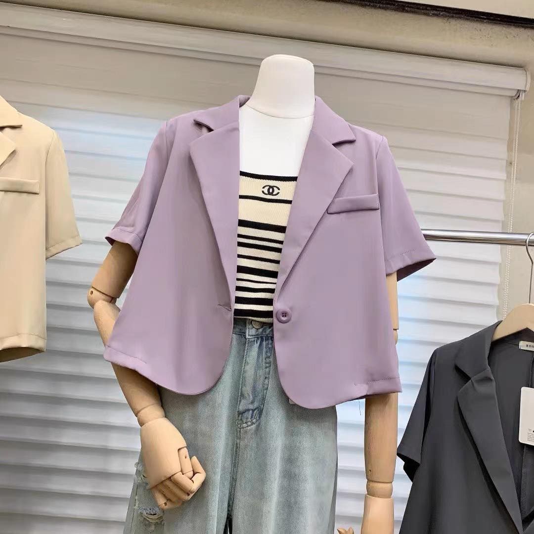 Áo khoác vest blazer nữ phong cách hàn quốc 2 túi chất đũi xước cao cấp   mã SP11  Shopee Việt Nam