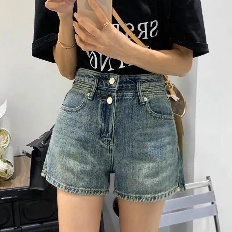  Quần Short Jean Nữ Trơn Ống Rộng Mã 3890 