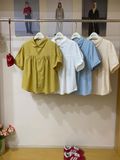  Áo kiểu cổ sen ngắn tay baby doll xinh mã A756 