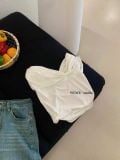 Áo Thun Nữ Bẹt Vai Nhún Nơ Nút XONXEN SHOP Mã 3620 