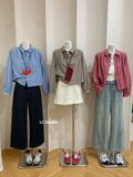  Áo Sơ Mi Nữ Croptop Caro Nhí Nhíu Phồng Cổ XONXEN SHOP Mã A766 