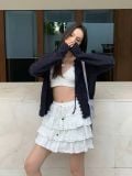  Chân Váy Vải  Ngắn Tầng Trơn Lưng Chun Dây Rút XONXEN SHOP Mã 3008 