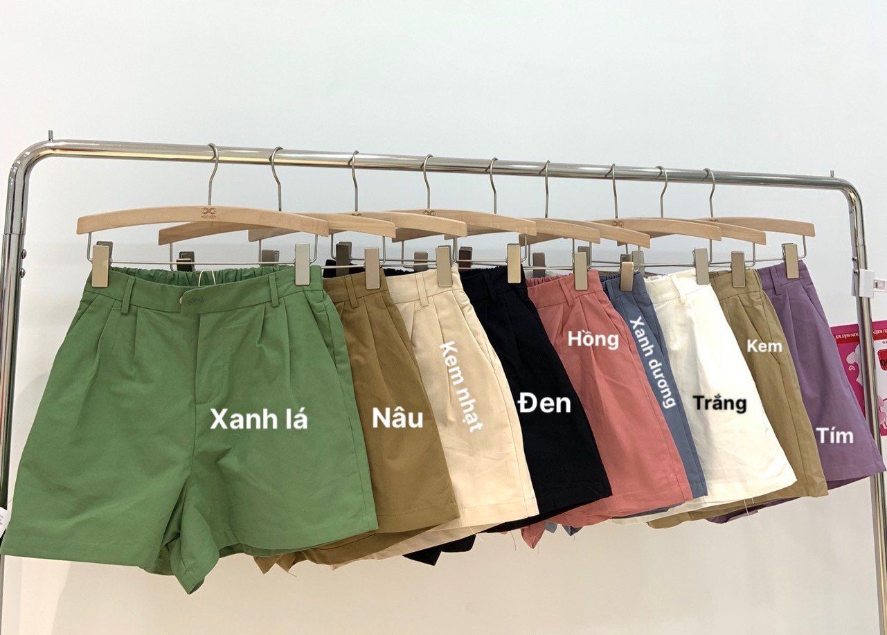  Quần Short Nữ Túi Xéo Lưng Chun Mã 725 