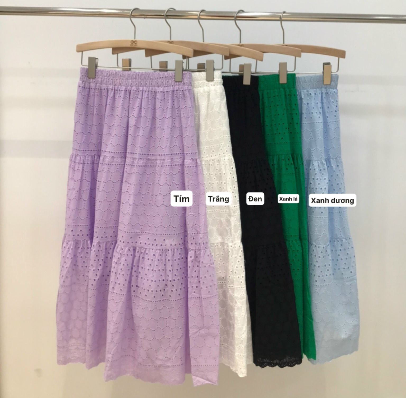 Chân váy kaki dài chun 2 sườn khóa moi 3336