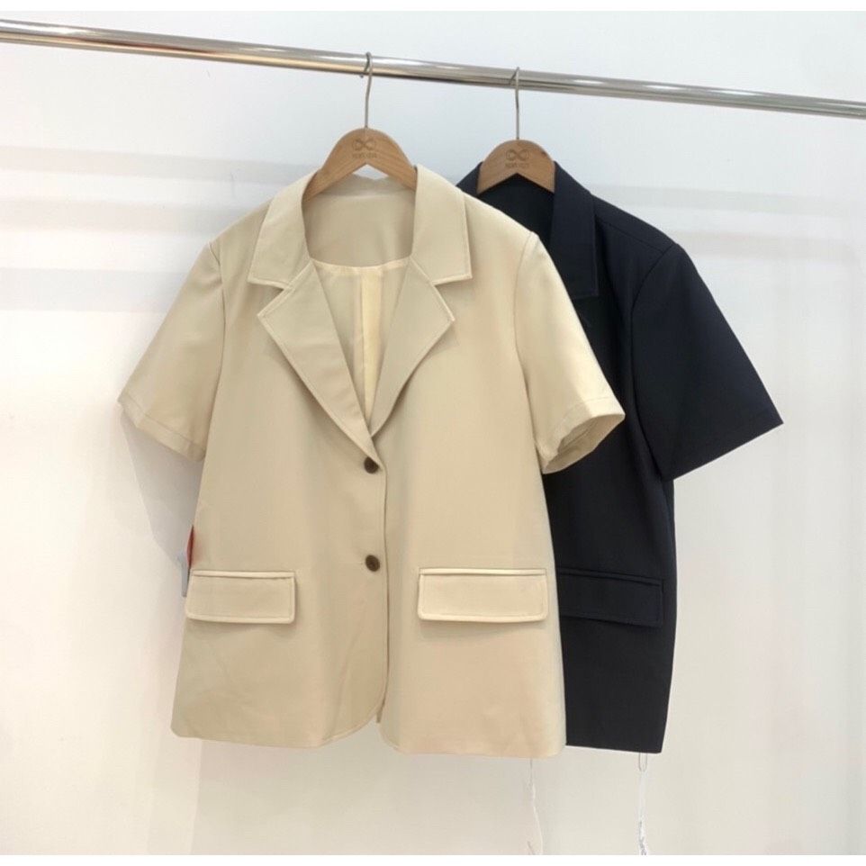  Áo Khoác Blazer Miss Ngắn Tay 2 Nút Túi Nắp Mã W353 