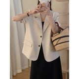  Áo Khoác Blazer Miss Ngắn Tay 2 Nút Túi Nắp Mã W353 