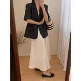  Áo Khoác Blazer Miss Ngắn Tay 2 Nút Túi Nắp Mã W353 