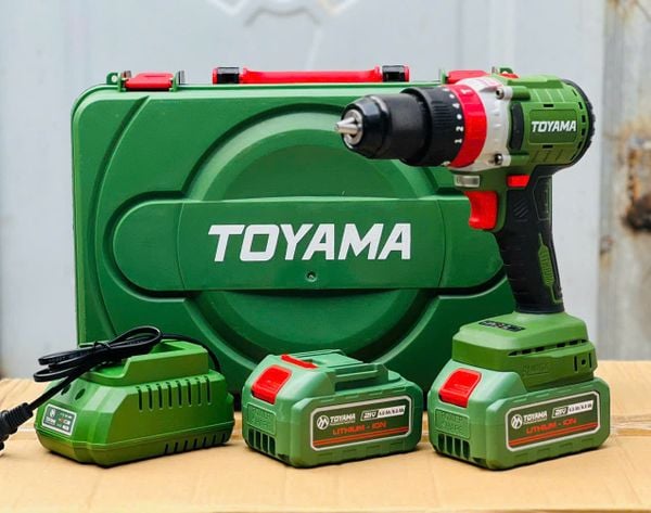 Khoan Toyama pin 21v đầu kẹp 13mm, Bộ khoan 21V đầu 13mm, Khoan Toyama 21V, Khoan bộ 21v Makita, Khoan pin Bosch