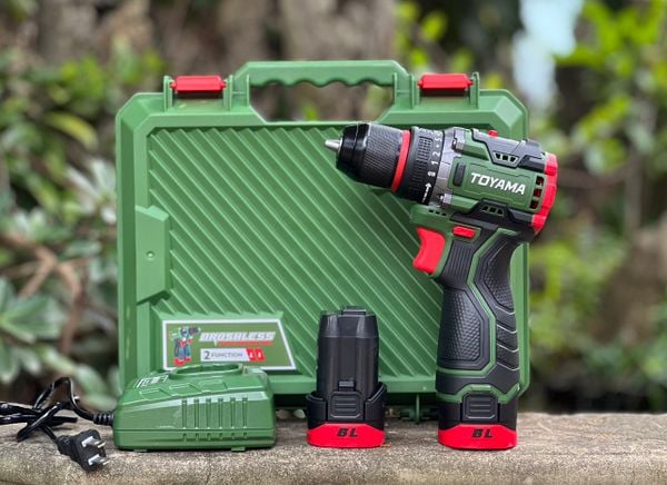 Khoan pin đầu 10mm TOYAMA X-1BL, Khoan pin mini, Khoan vặn vít đầu 10, Khoan băt vít, Khoan bắn vít 10mm