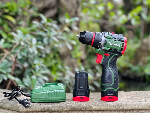 Khoan Pin 3 chức năng 10mm,  Khoan pin không chổi than Toyama, Khoan pin đầu kẹp 10mm, Khoan vặn vít Toyama, Khoan bắt vít Dewalt