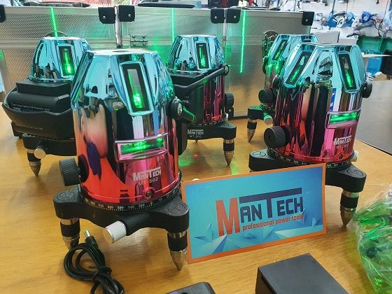 Máy Bắn Cốt Laze, Máy cân bằng Lase, Máy Cân Mực Laser Mantec MT-502, Máy Thăng Bằng 5 tia, Máy cân cốt Lase
