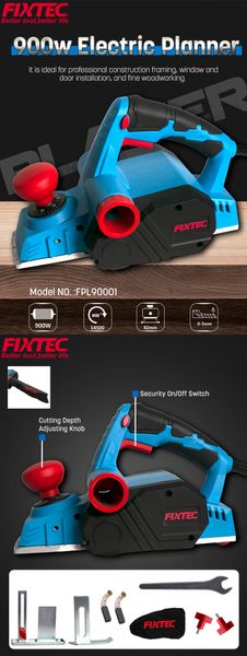 Máy bào cầm tay FIXTEC Model  FPL90001 Công suất 900W