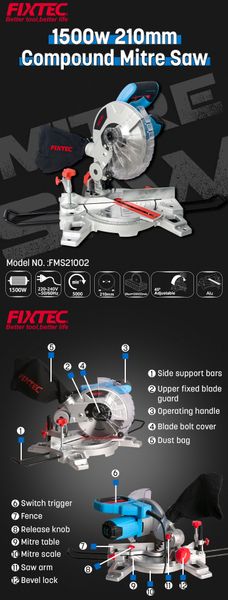 Máy cắt nhôm FIXTEC FMS21002