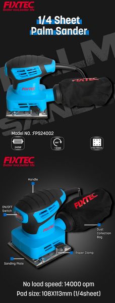 Máy chà nhám FIXTEC FPS24002 Công suất 240W