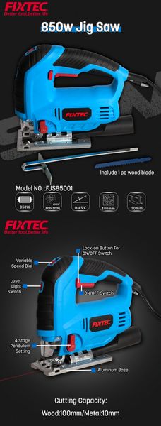 Máy cưa lọng cầm tay FIXTEC Model  FJS85001 Công suất 600W