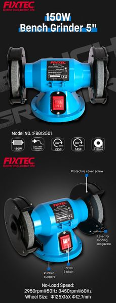 Máy mài 2 đá FIXTEC Model  FBG12501 Công suất 150W
