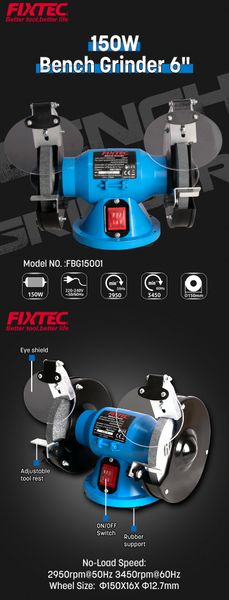 Máy mài 2 đá FIXTEC Model  FBG15001 Công suất 150W