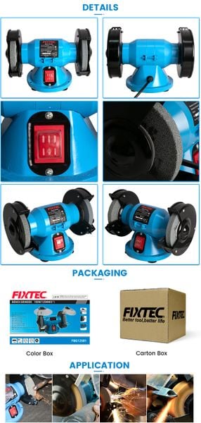Máy mài 2 đá FIXTEC Model  FBG12501 Công suất 150W