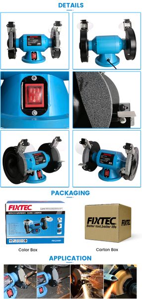 Máy mài 2 đá FIXTEC Model  FBG20001 Công suất 350W