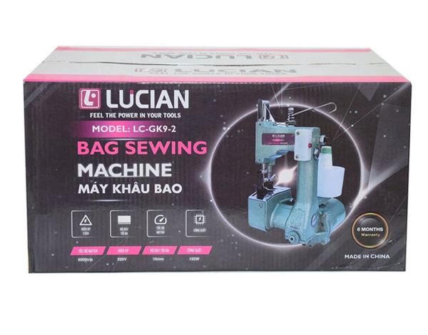 Máy khâu bao tải cầm tay GK9-2, Máy may bao cầm tay Lucian, Máy may bao tải chạy điện