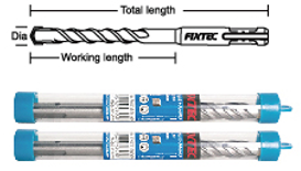 Mũi khoan bê tông Fixtec 16x160, 16x210mm