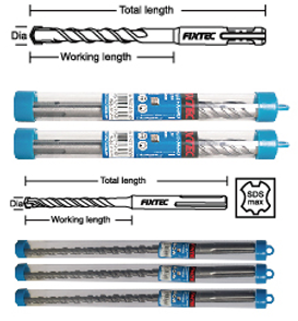 Mũi khoan bê tông Fixtec 14x160, 14x210mm
