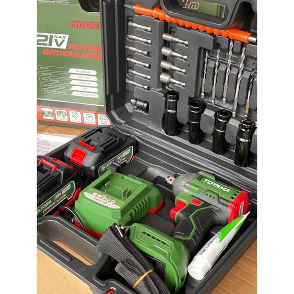 Máy Siết Bulong TOYAMA B-3 380nm, Máy Vặn Ốc TOYAMA, Siết Ốc Xe Máy 380nm, Máy Siết Bulong không chổi than, Máy vặn ốc Makita, Máy Vặn Ốc Pin Dewalt