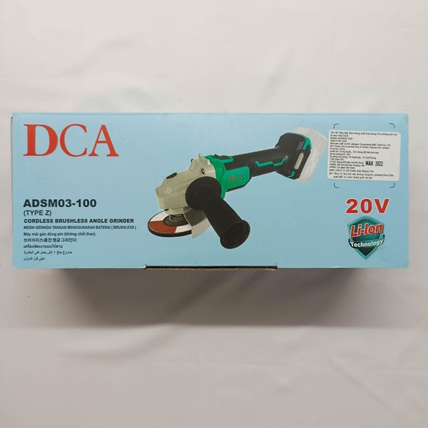 Thân máy mài góc DCA ADJZ100Z Dùng pin