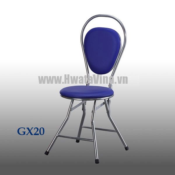 Ghế dựa inox Hwata xếp mặt simili - GX20