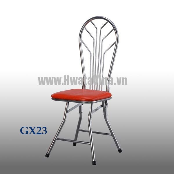 Ghế dựa inox Hwata xếp mặt simili - GX23