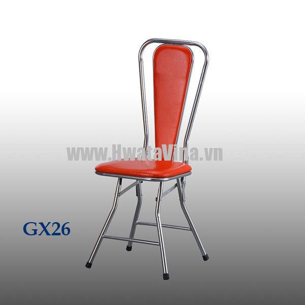 Ghế dựa inox Hwata xếp mặt simili - GX26