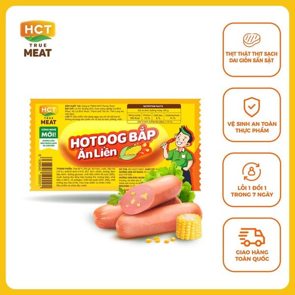  Hotdog bắp ăn liền HCT True Meat 28g 