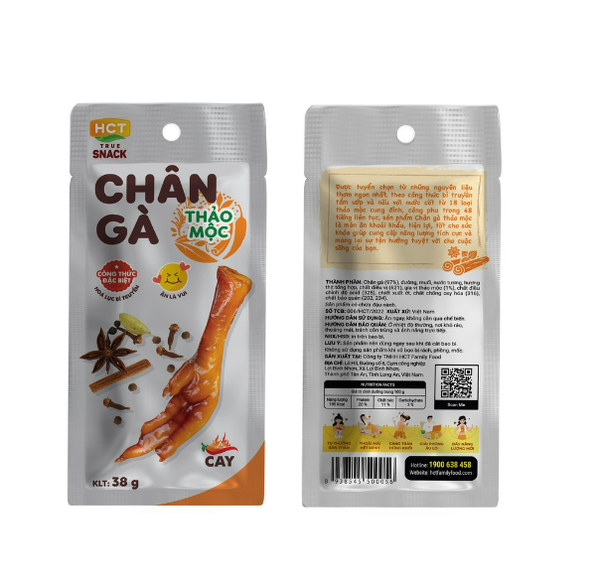  Chân gà thảo mộc cay ăn liền HCT True Meat 36g 