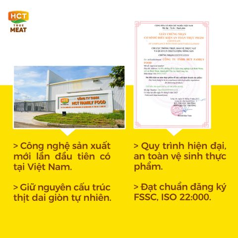  Combo 5 cây Xúc xích Hotdog ăn liền vị Xông khói HCT True Meat 28g x 5 cây 