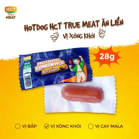  Combo 5 cây Xúc xích Hotdog ăn liền vị Xông khói HCT True Meat 28g x 5 cây 
