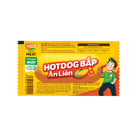  Hotdog bắp ăn liền HCT True Meat 28g 