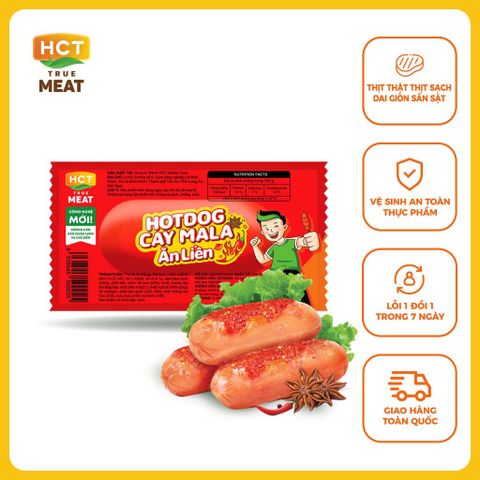  Hotdog cay Mala ăn liền HCT True Meat 28g 