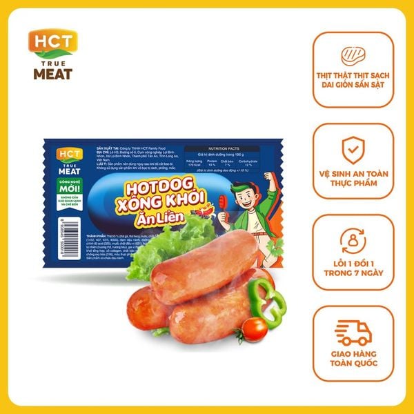  Hotdog xông khói ăn liền HCT True Meat 28g 