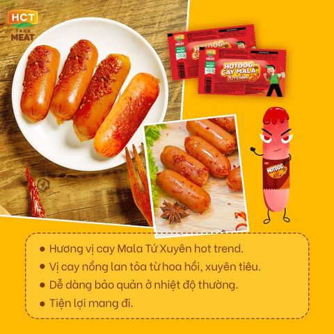  Combo 10 cây Xúc xích hotdog ăn liền Vị bắp  28g x 10 cây 